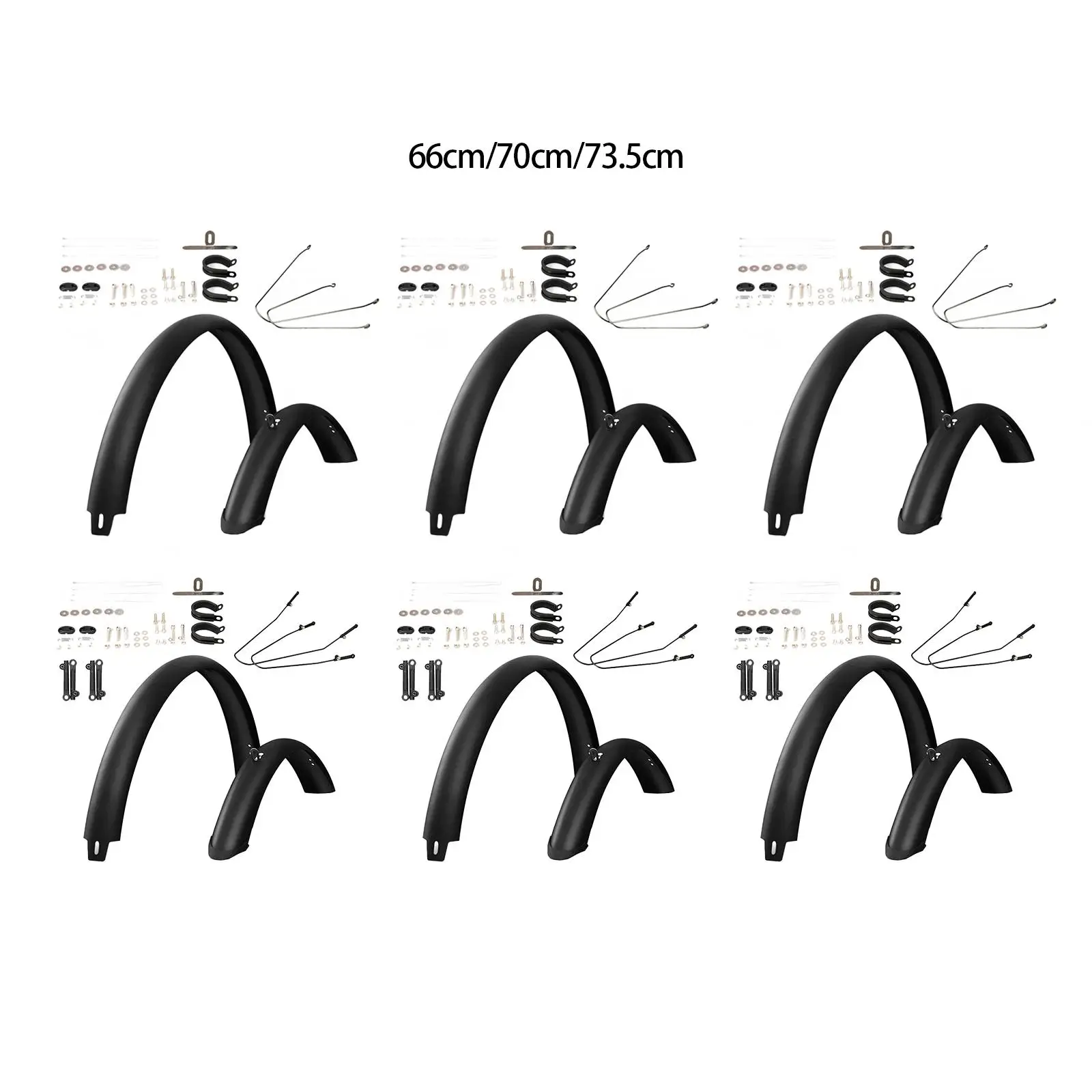 Road Bike Fenders Mountain Bike Mud Guards Replacement Extra Wide with Mount Hardware Waterproof Wheel Fenders Front and Rear