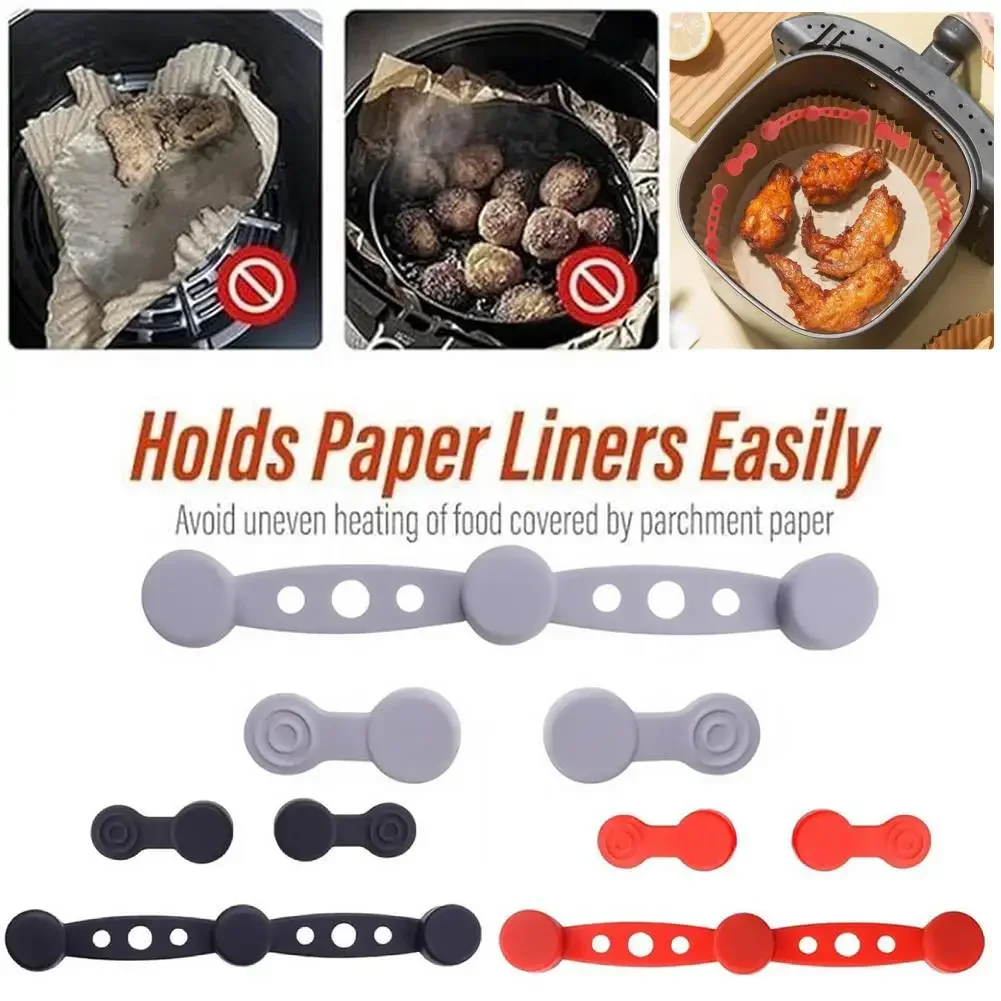 Air Fryer Magnet Silikon Schnalle Backpapier Fixierung Werkzeug Hochtemperaturbeständige Magnetische Air Fryer Schnalle Schloss Einweg Liner