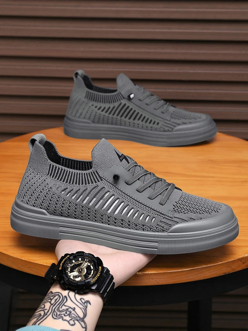 

Men's Summer Breathable Running Shoes Lightweight Mesh Upgraded Version Soft Bottom Casual Work Board Shoes Outdoor Sports