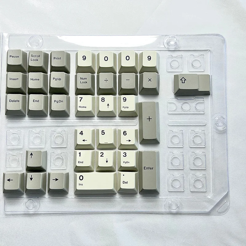 Minimalist gray keyboard cap Original height PBT material Five-sided heat transfer film blank material Hot sublimation keycap