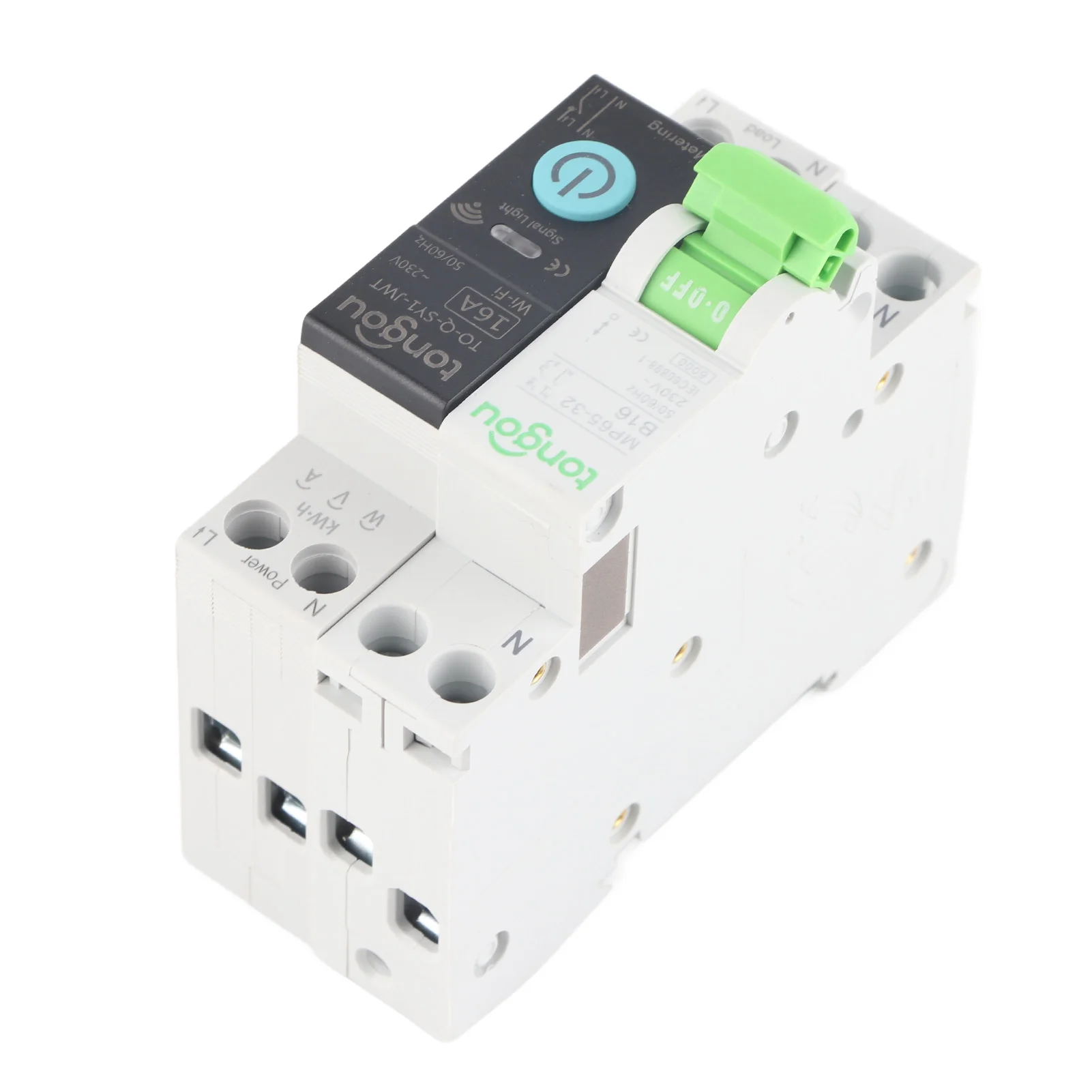 

Smart WiFi Circuit Breaker Circuit Breaker Flame Retardant Pa66 1P+N 16A AC230V 6KA Breaking Capacity with Metering for Home