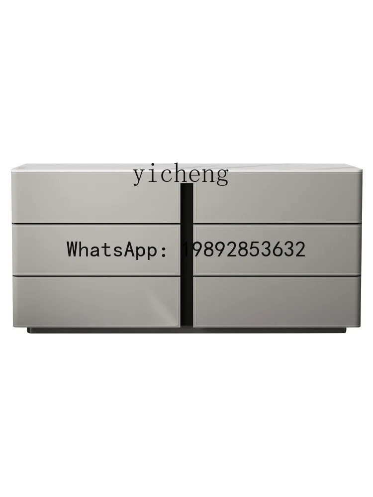 solid wood rock slab dining side cabinet, locker, tea cabinet, household cabinet, living room integrated against the wall