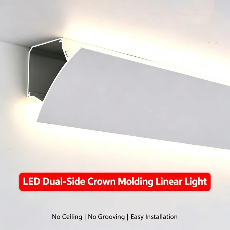 5Pack 1M LED Ceiling Wall Washer Linear Light Aluminum Profile Surface Mount Up & Down Glow Gypsum Living Room Ambient Lamp