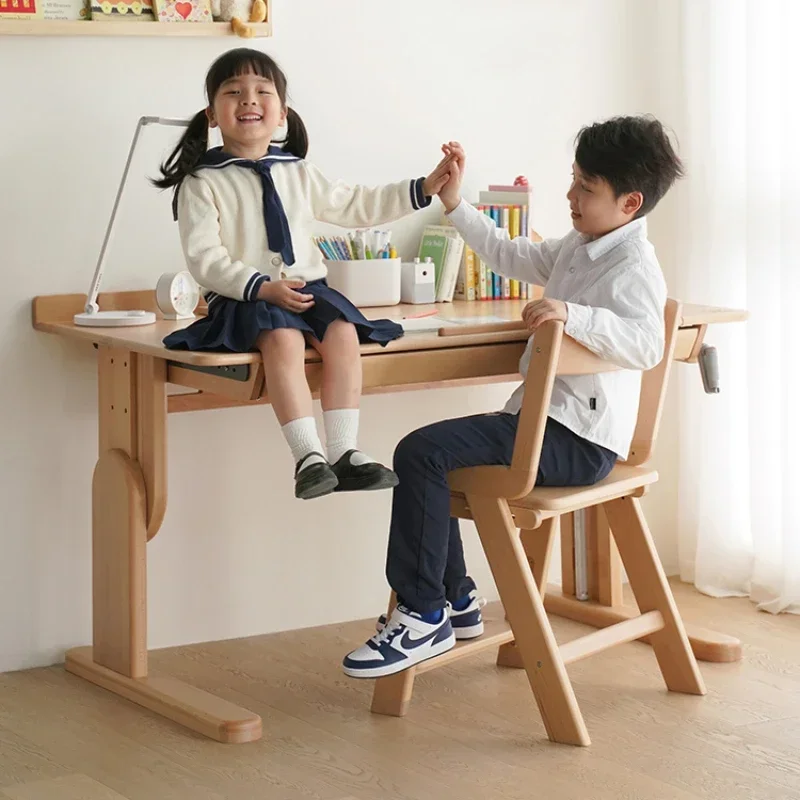 Adjustable Standing Study Desk Organizer Wood Household Student Desk Reading Home Mesa Escritorio Children's Furniture