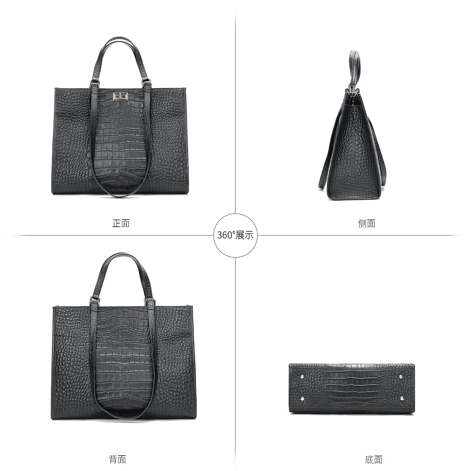 New Fashion Alligator Women Handbags Genuine Leather Ladies Shoulder Bags Female Brand Luxury Real Natural Leather Crossbody Bag