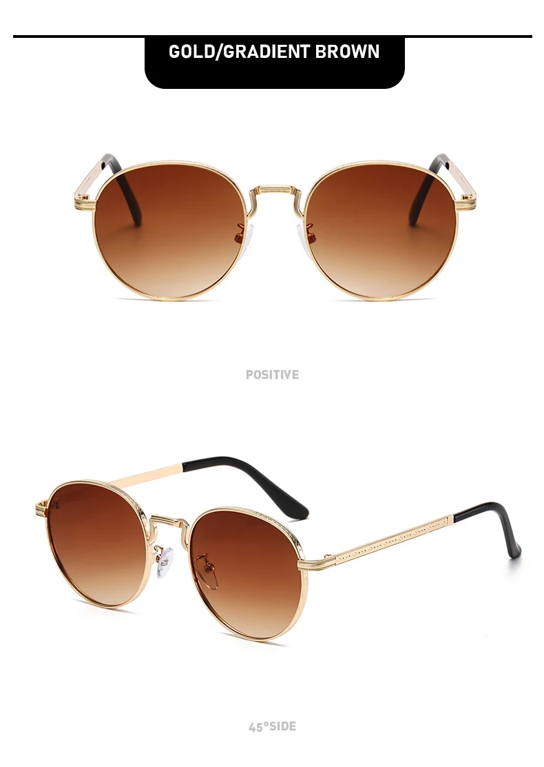 Sonnenbrille mit elliptischem Metallrahmen für Damen, kleiner Rahmen, Retro-Trend, modisch, High-End-Sonnenbrille für Herren 2403 – Detail 14