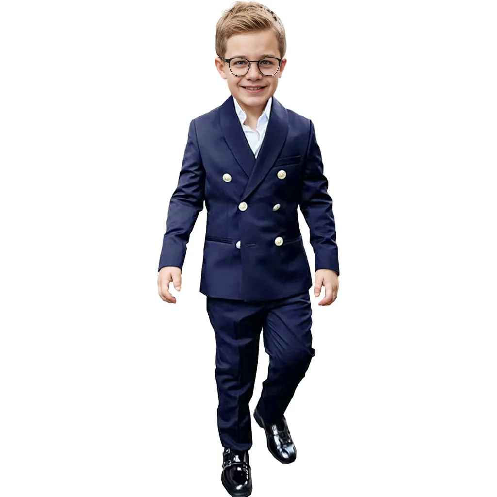 Formal Boys' Suit Colorful Blazer And Pants 2 Pieces Double-Breasted Ceremony  Stage performance  Piano Performance