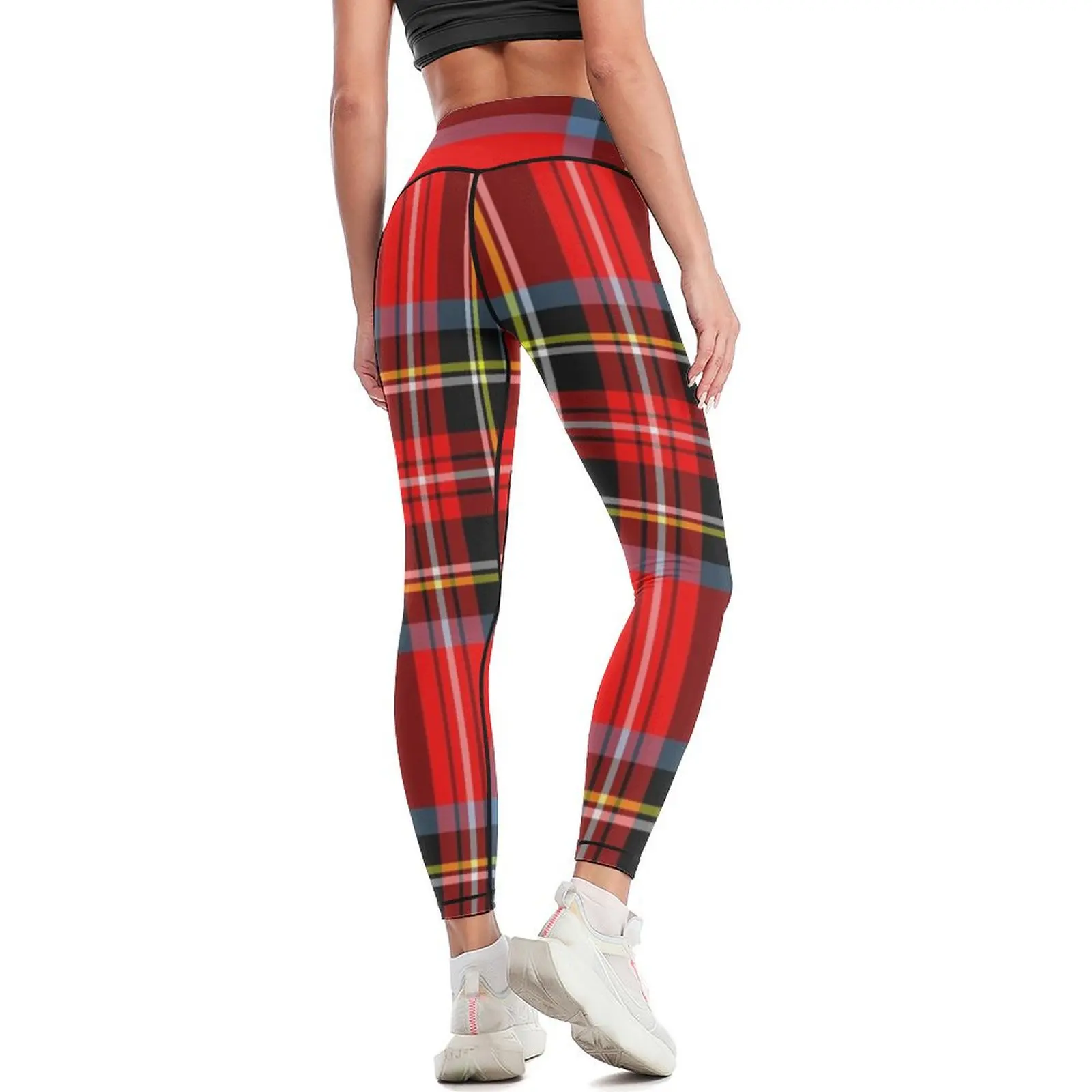 Stewart Royal Tartan Leggings Sports female gym sportswear woman push up tights for sports for push up Womens Leggings