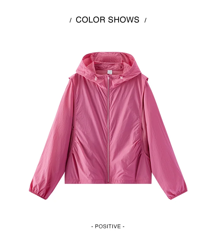 Semir Womens UV Jacket 2026 Cool Feeling Mesh Spliced Loose Hooded Drawstring Casual Outdoor Soft Comfortable