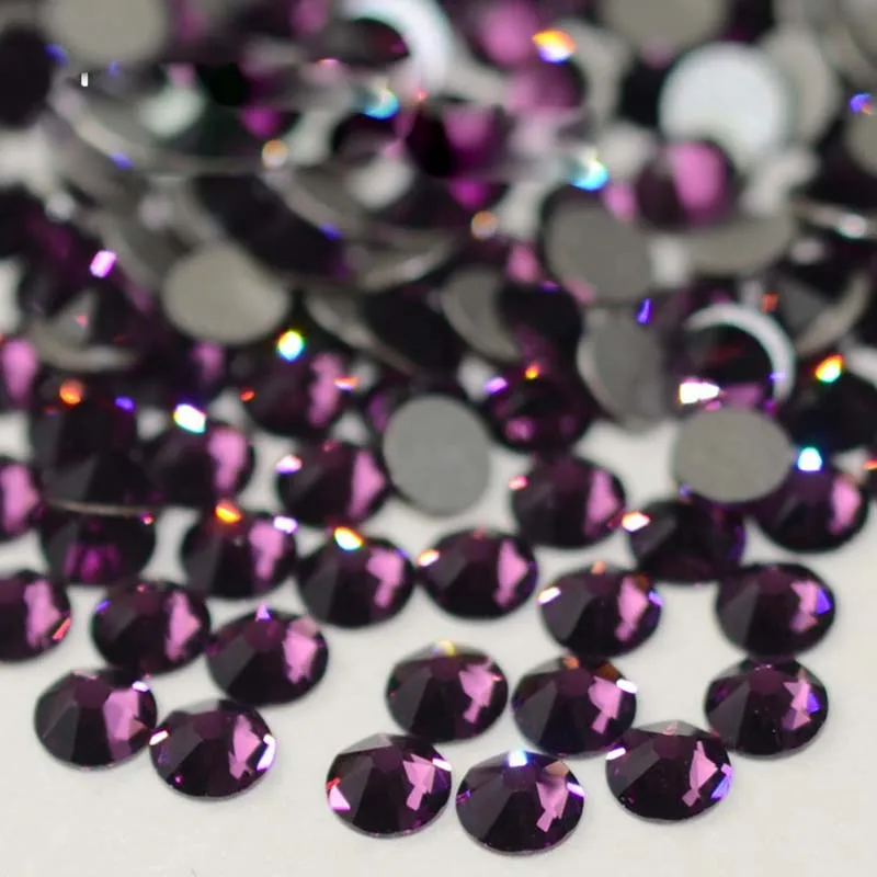 

Self-adhesive Rhinestones Amethyst Purple Gems Flatback No hotfix Crystals Nails Strass Clothes Dress Garment Crafts Stone