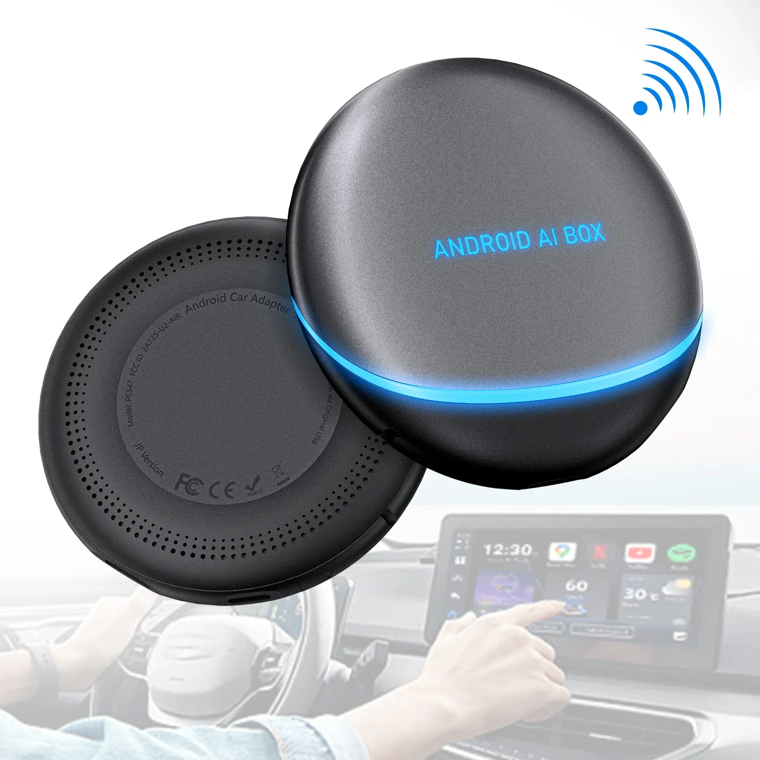 Ottocast OttoAiBox Android 12 Wireless Carplay Car Smart Box Android Ai Box z kartami SIM 4G Carplay Box do samochodów