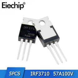 5pcs IRF3710 Transistor 3710 IRF3710PBF IC TO220 MOSFET FETs 100V 57A TO-220 Field Effect Transistors Set Electronic Component