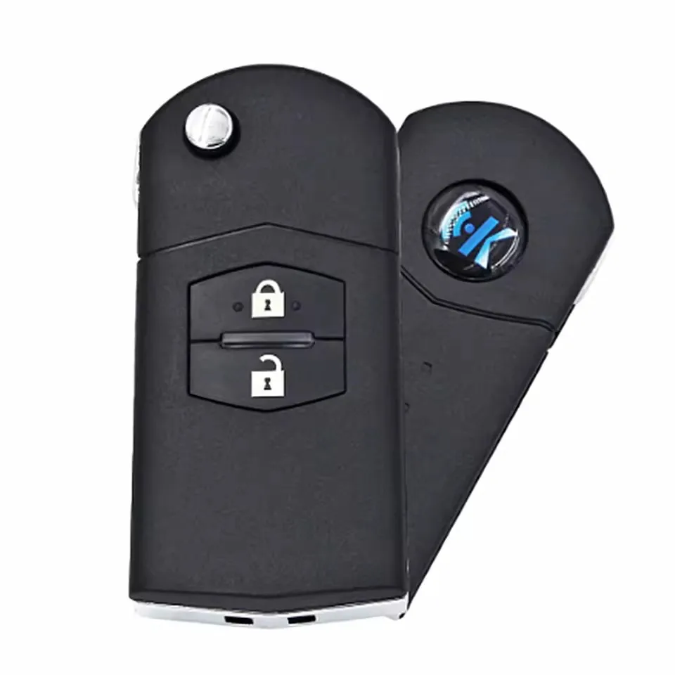 KEYECU Model Vistion No. 41601 Upgraded Flip Remote Car Key 2 Button 433MHz 4D63 for Mazda 323 626 1999 2000 2001 2002 2003