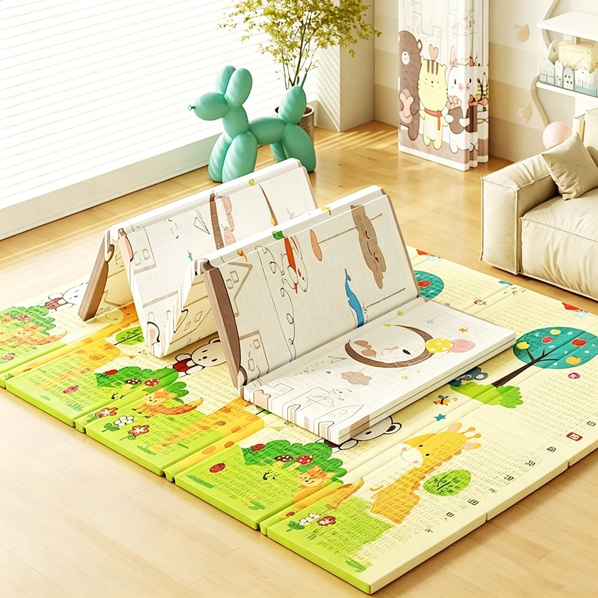 

Foldable Baby Play Mat Educational Children's Carpet in The Nursery Non-Toxic Climbing Pad Kids Rug Activitys Games Toys 180*100