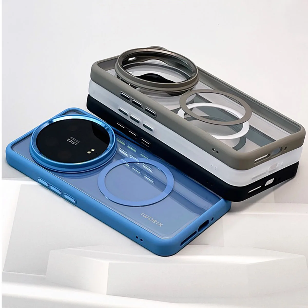 HD Transparent Magnetic Case For Xiaomi Mi 14 Ultra 14Ultra Shockproof Bumper Wireless Charge Back Cover Shell
