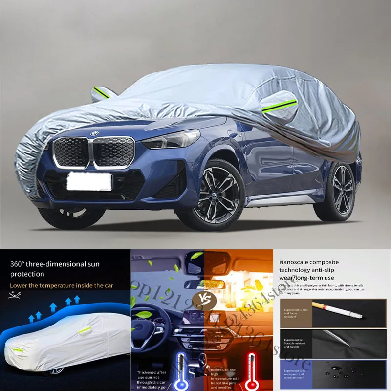 

For BMW IX1 Auto Anti snow Anti dust Anti uv Anti peeling paint And Anti Rainwater 210t car cover Car cover protection