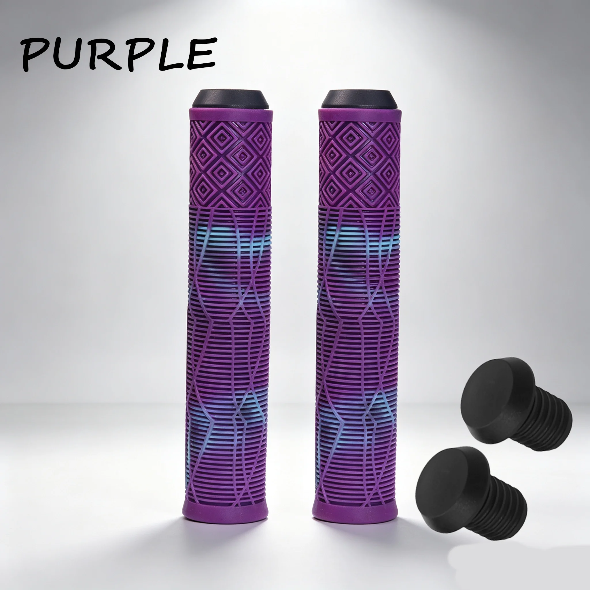 MOTSUV Bicycle Two-Tone Grip Tape, 165mm Long Rubber Anti-Slip Handlebar Cover for Off-Road and Road Bikes