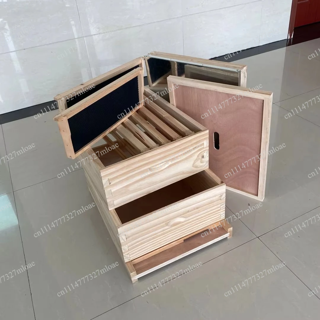 New one-piece beehives, made of fir and pine, Langerstrom style, custom-made for apiaries