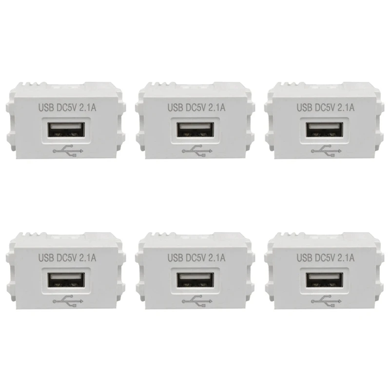 6X Telefoon Oplaadpaneel USB Power Module 220V Socket 5V Transformator 2.1A USB Opladen Stopcontact Schakeladapter
