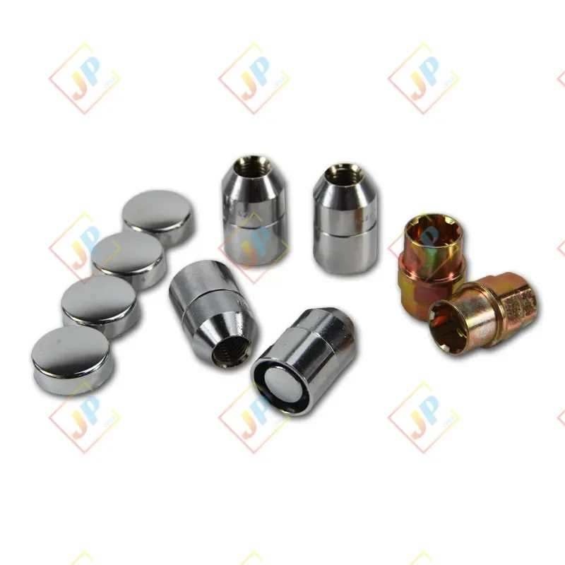 M12x1.5 /1.25 Car Tuning Parts Wheel Lock Lug Nut Anti-theft Anti-theft Wheel Bolt Lock Nut 4 Wheel Nut Lock with Sleeve