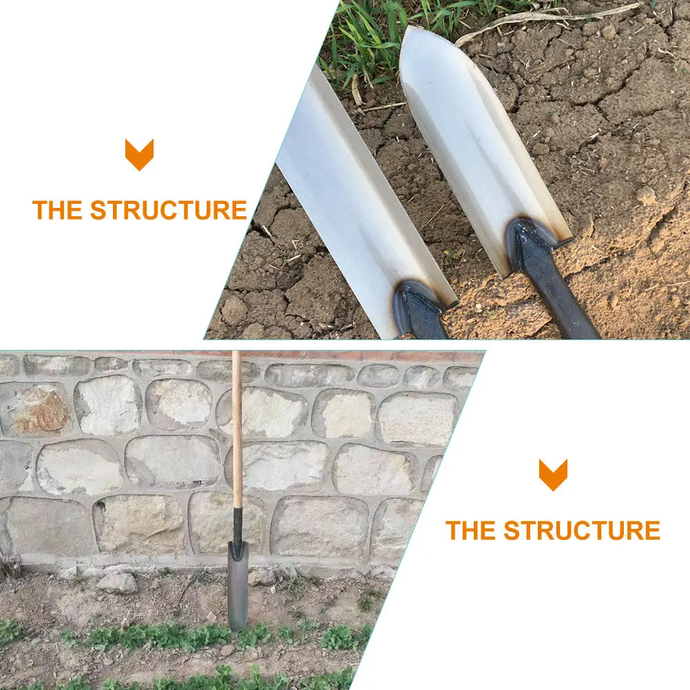 Garden Heavy Duty Steel Shovel Extended Handle Soil Digging Tool for Planting Cultivation Outdoor Yard Use Gardening Shovel