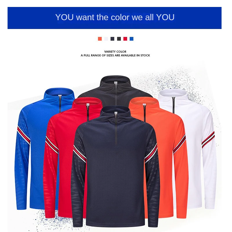 Custom Men soft Jacket sports set suit shirt DIY logo football Training Clothes kids Sportswear Tops and trouser customazition