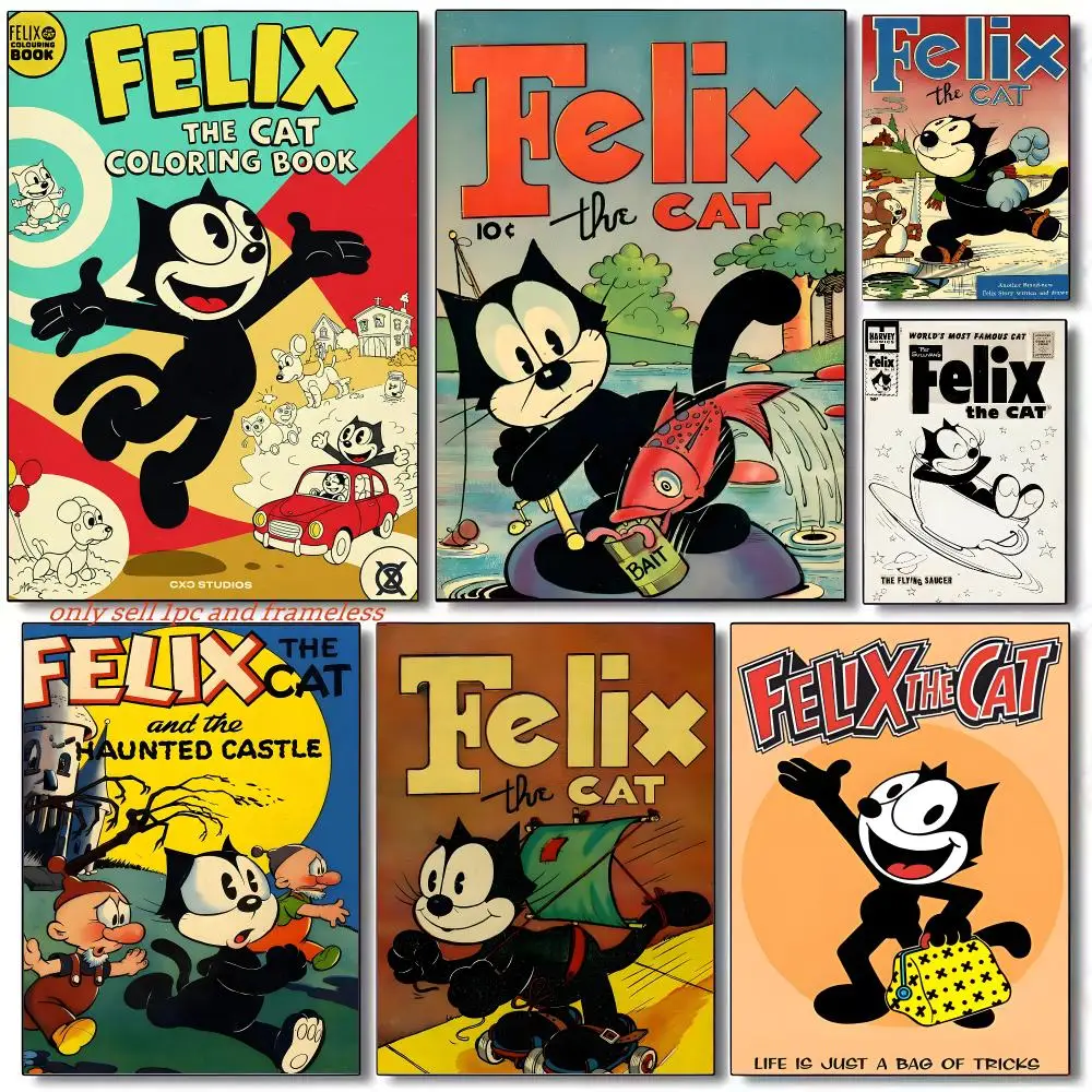 F-felix The Cat Anime Poster Wall Art Poster Paintings Are Suitable For Clubs Living Rooms And Bedroom