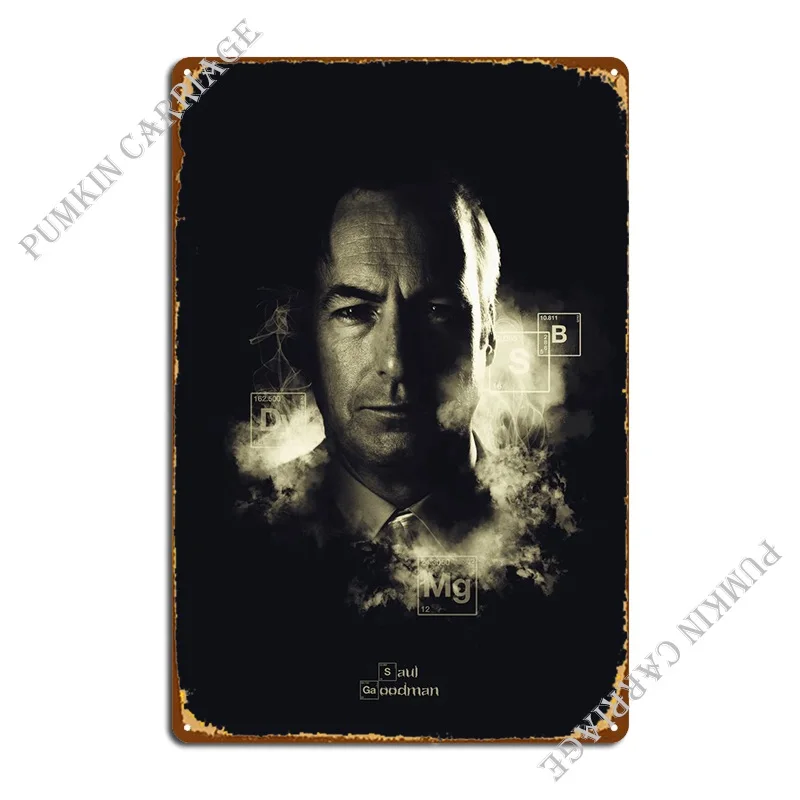 Saul Goodman Metal Plaque Vintage Wall Decor Cinema Wall Mural Tin Sign Poster