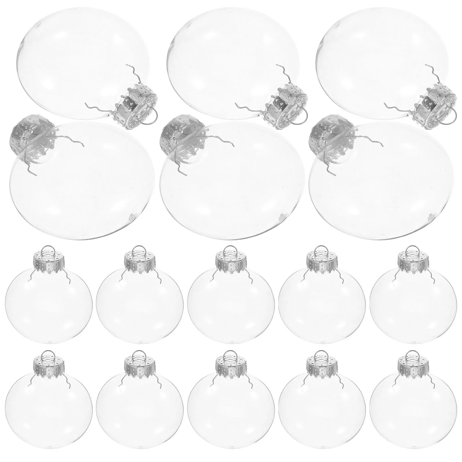 

20Pcs Transparent Xmas Tree Hanging Ornaments DIY Balls Decorations Christmas Tree Baubles Xmas Party Decor Hanging Decors