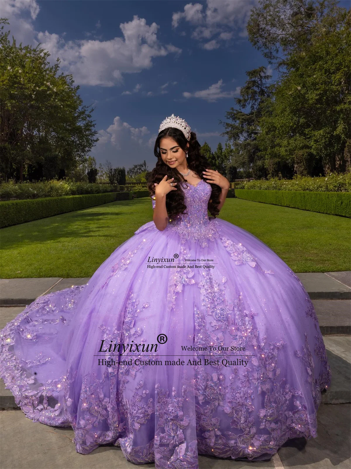 

Мексиканское бальное платье Quinceanera, платья с аппликациями, кружевное платье с цветочным узором Sweet 16, платье по индивидуальному заказу с открытыми плечами, Vestidos De 15 VX anos
