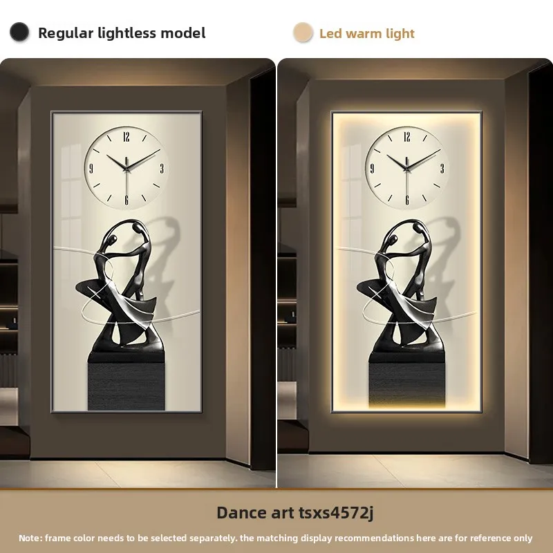 Minimalist Nordic LED Wall Clocks Luxury Big Size Modern Creative Mute Wall Watch Restaurant Clocks Corridor Murale Lamp Decor