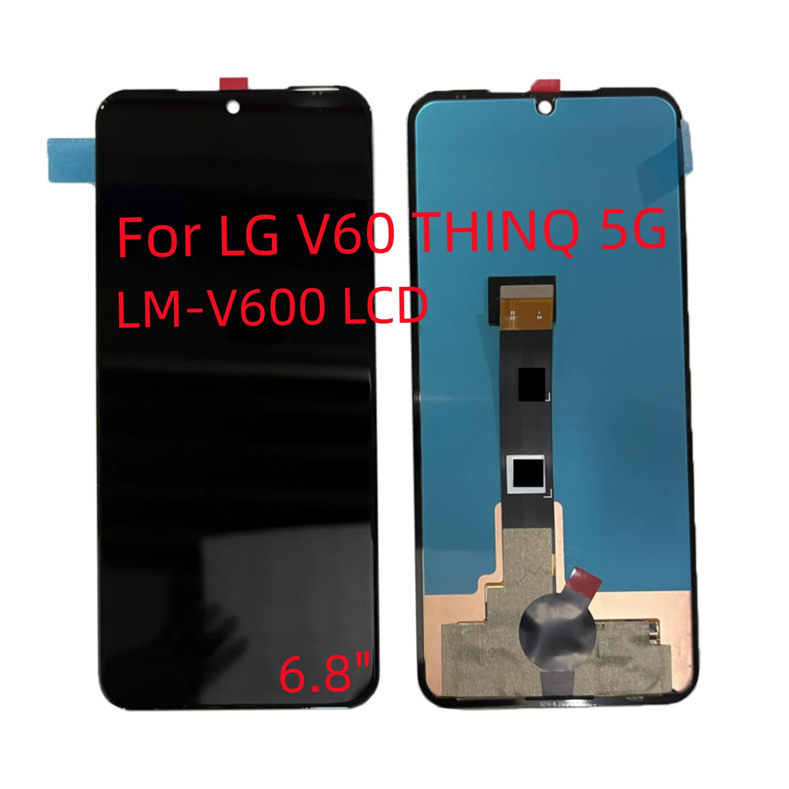 For LG V60 THINQ 5G LM-V600 LCD, for LG V60 LCD display touch screen digital device component 6.8 \