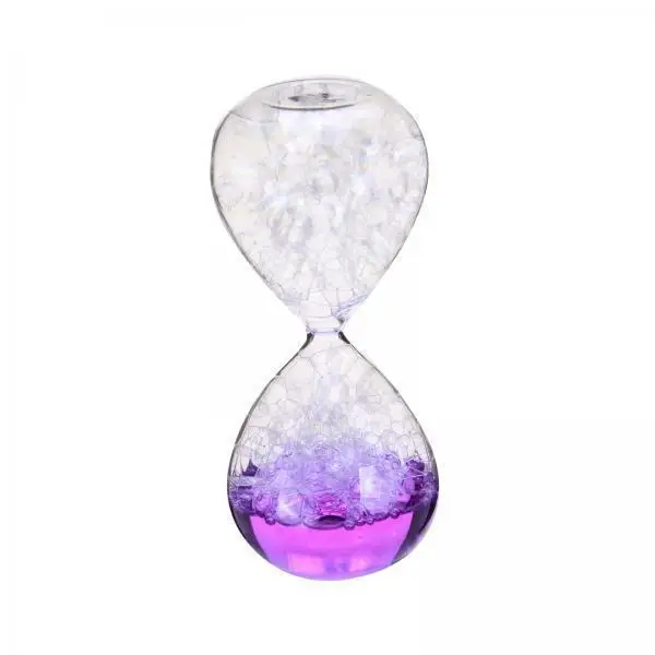 Glass Bubble Singing Hourglass Motion Liquid Timer Modern Table Decor for Home Office Restuarant