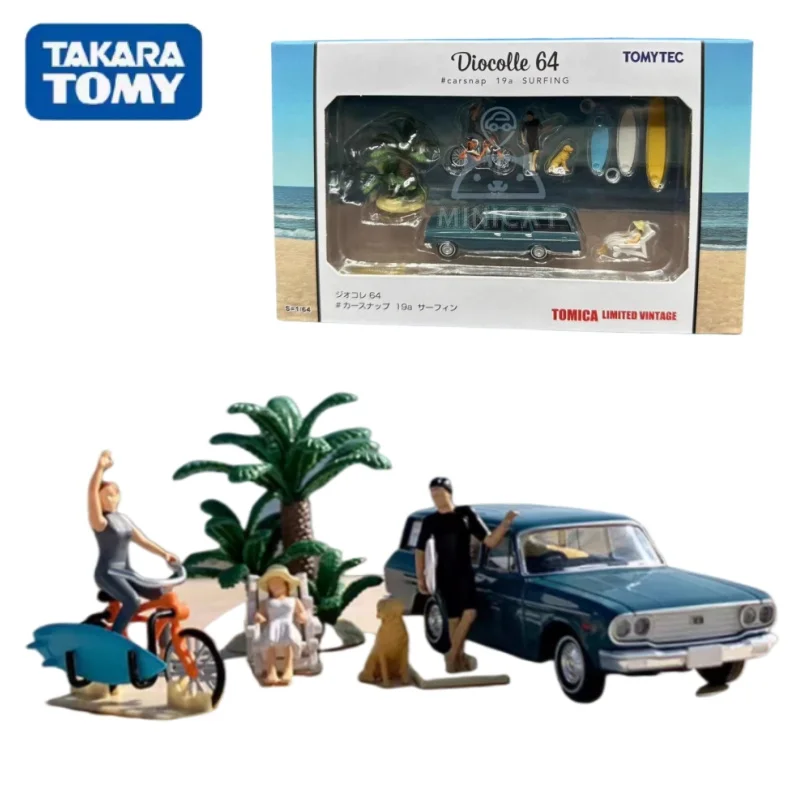 TAKARA TOMY TOMICA 1:64 TLV Car Snap 19a Toyota Crown Station Car Surf Personal Taxi Alloy roller miniature model, boy toy,