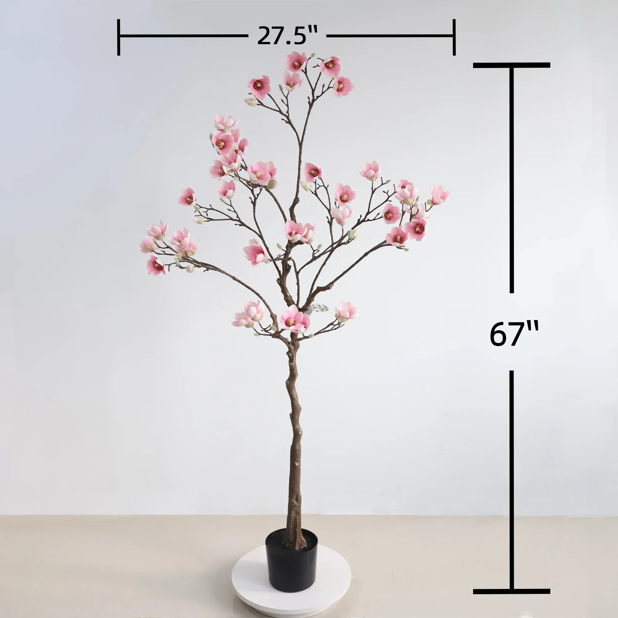 Interior Home Imitated Artificial Tree Magnolia Flower Trees Real Touch Plastic Plant Shrub Magnolia Decor For