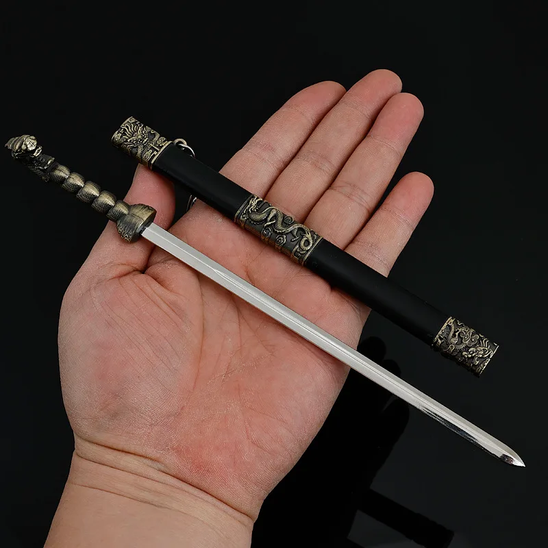 22CM mezcla de agua periféricos de la serie de TV china Fang La Blade arma artesanal de Metal modelo coleccionable adornos de escritorio juguete para niño