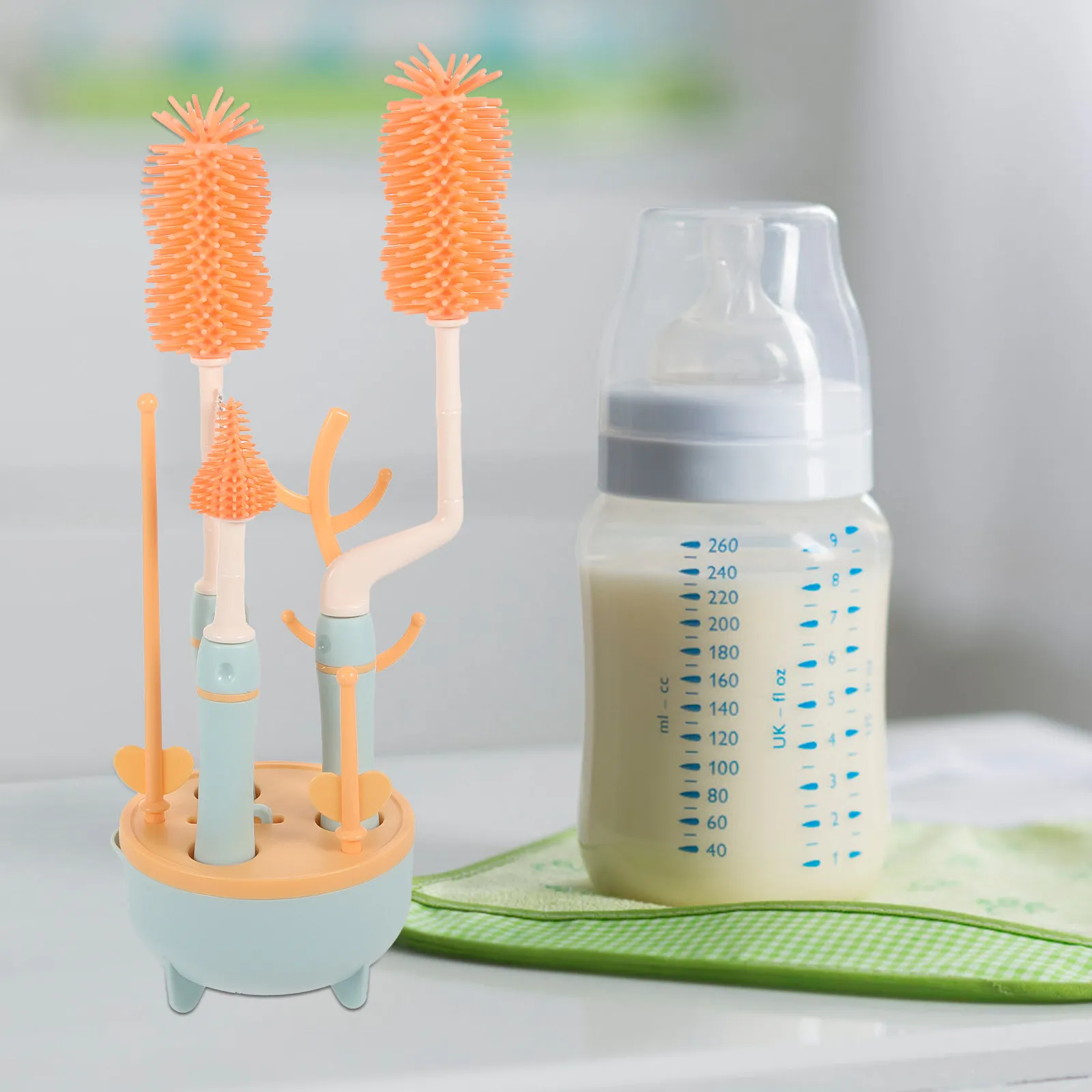 1set-multi-use-bottle-cleaning-brush-set-with-storage-stand-extra-long-handle-for-milk-bottles-wine-bottles-cups-straws-travel