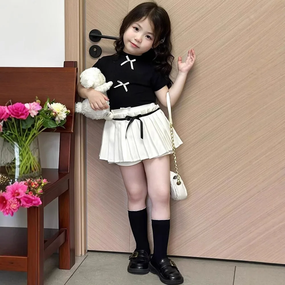 

Летний комплект для девочек: шорты и футболка, мягкая хлопковая пижама для детей