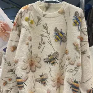 الراقية ثلاثية الأبعاد Daiminds غرزة سترة النساء عارضة محبوك كنزة صوفية الخريف الشتاء التريكو قمم ملابس نسائية أفضل 10 كنزات Lilo Stich مبيعا - No10