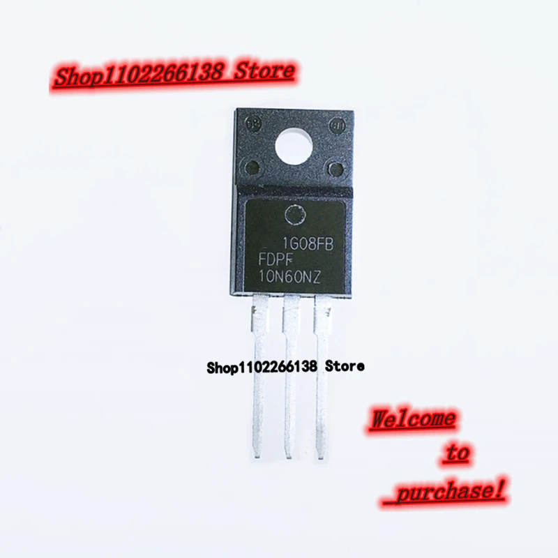 Chip de TO-220F IC, FDPF10N60NZ 10N60NZ, 1 unidad por lote