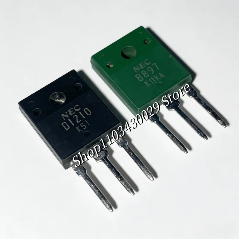 5Pairs(10PCS) refurbished original 2SD1210 D1210 2SB897 B897 TO-3PF 10A 100V NEC power transistor