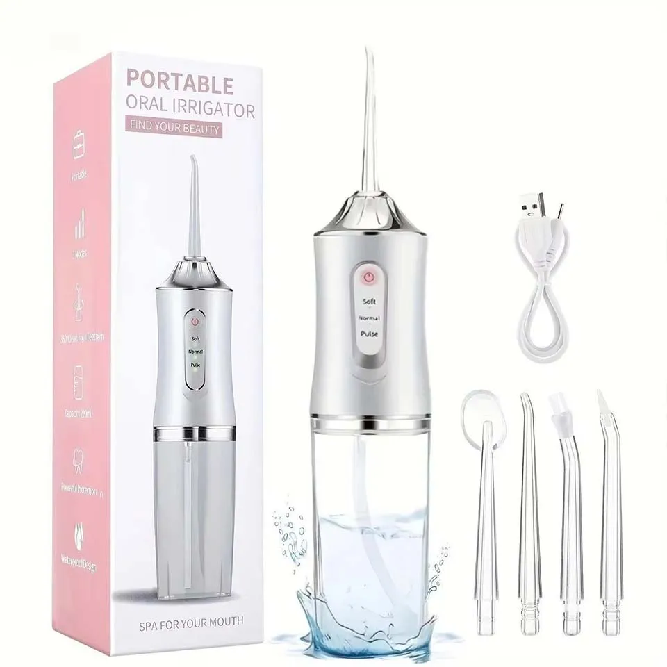 Portable Smart Electric Oral Irrigator Water Flosser 3 Modes Rechargeable Dental Water Jet Irrigator Dental Teeth Cleaner