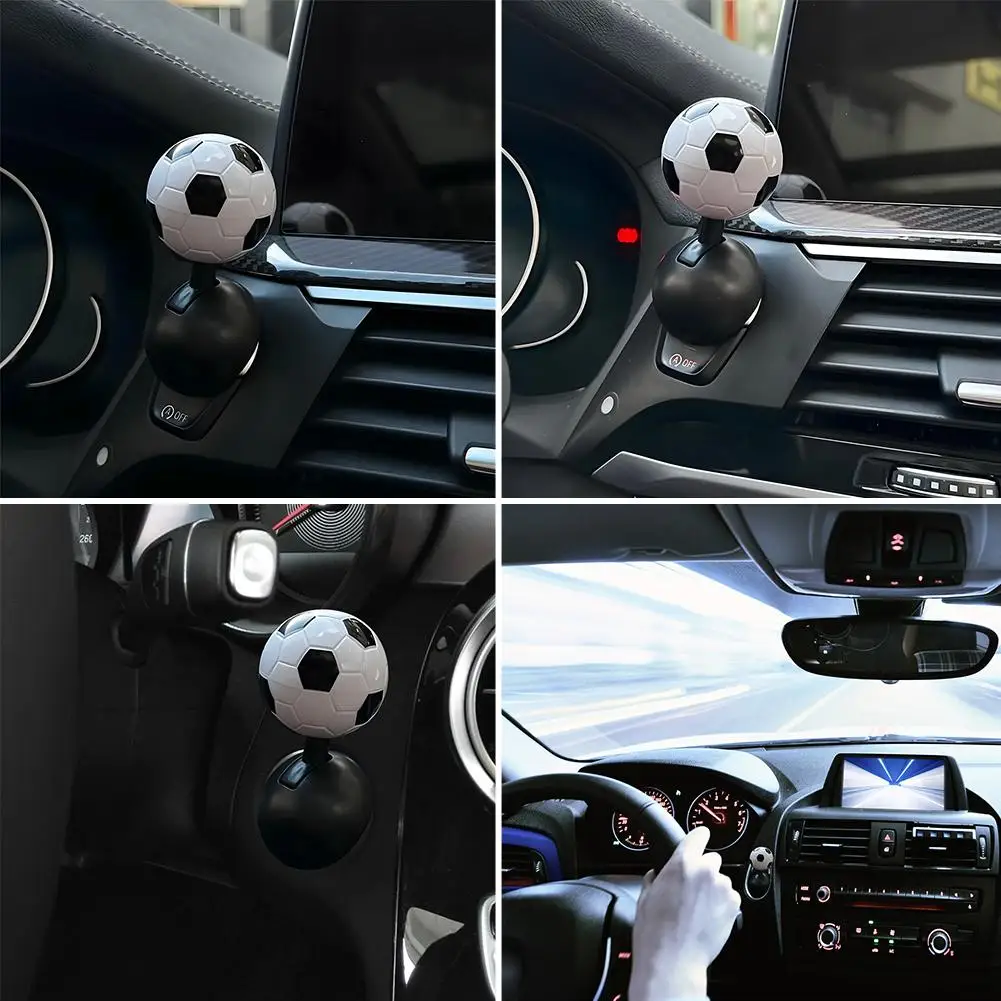 Football Head Car One-Button Engine Push Start Button Stop Engine Interior Decoration And Button Start Accessory Car Car Ro X6I0