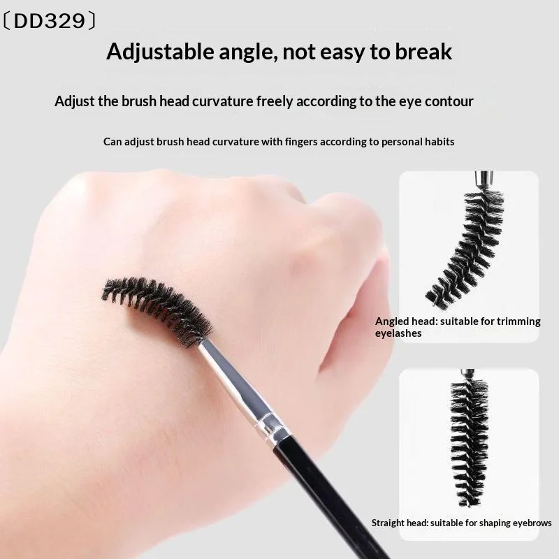 Double Makeup Brush Eyelash Brush And Blade Eyeliner Brush Fine Oblique Head Eyebrow Brush Outline Eyeliner Shadow Brush〔DD329〕