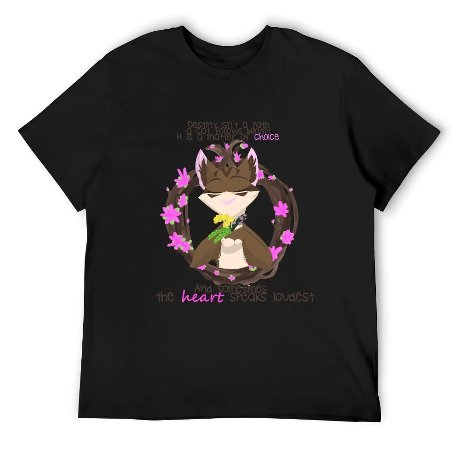 

The Heart Speaks Loudest- Leafpool (with text) T-Shirt quick-drying animal prinfor boys cotton t shirt men