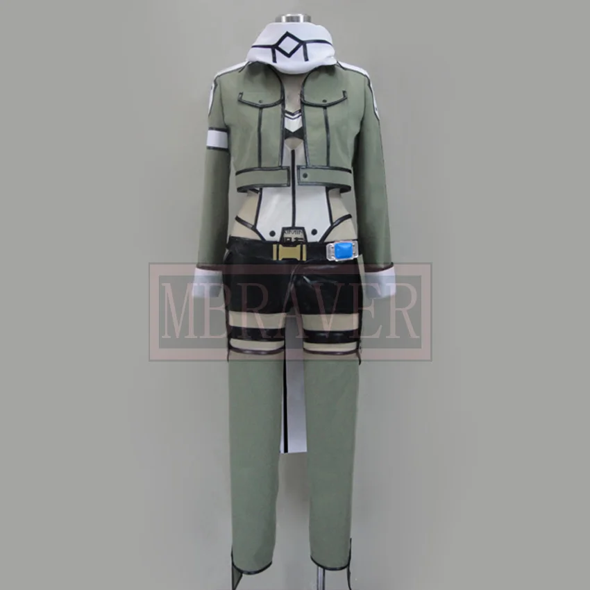 

Sword Art Online Phantom Bullet Asada Shino Cosplay Costume Halloween Christmas Custom Made Any Size