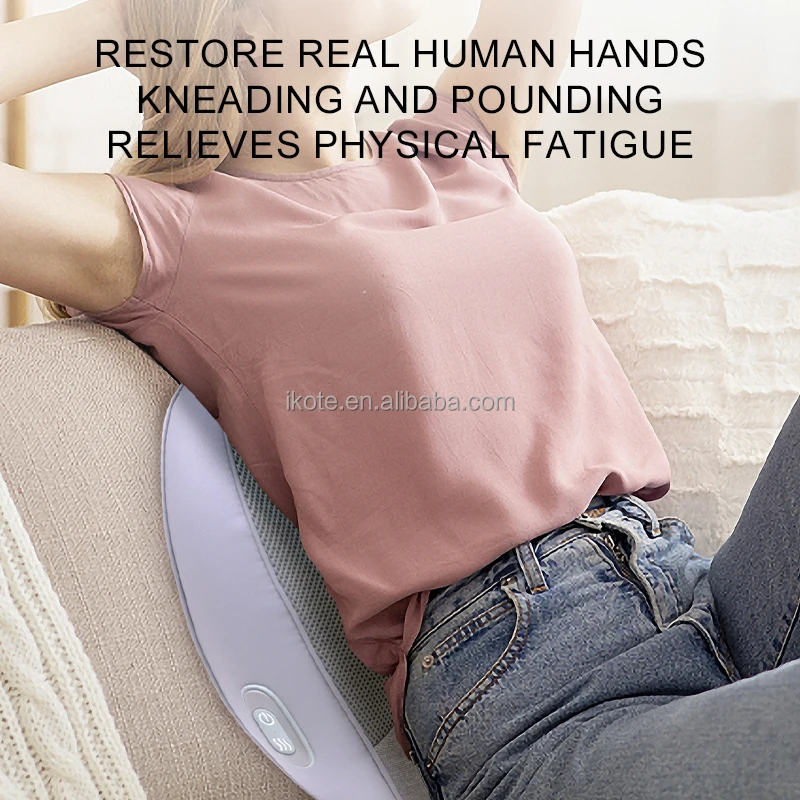 사무실용 의자 및 카시트 마사지 쿠션, 충전식 등 요추 통증 완화 마사지 베개