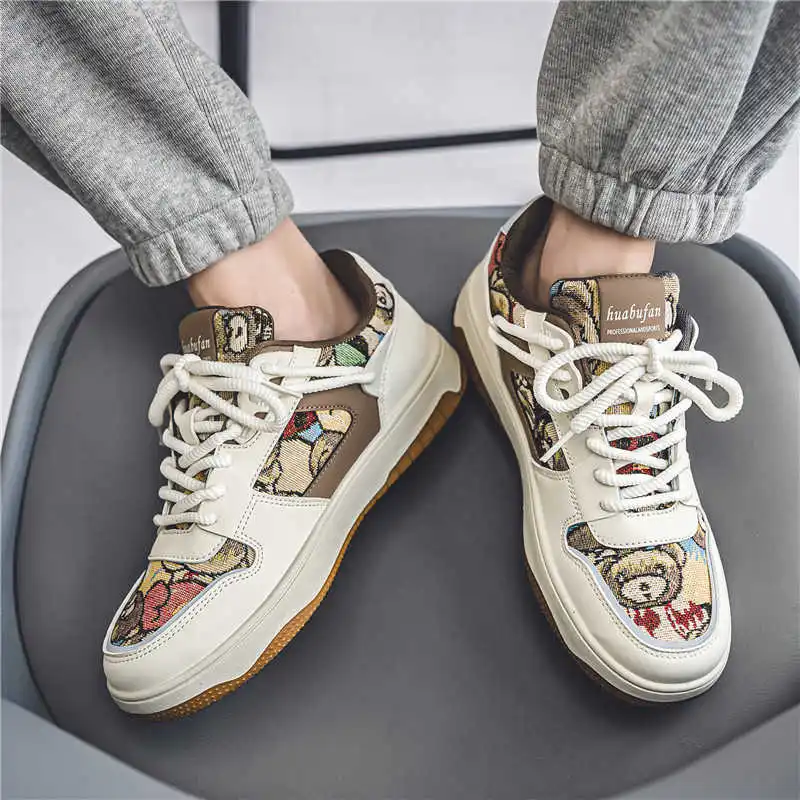 Plataform Increases Height Mens Skater Shoes Woven Runings Men Sneakers Wholesale Sports Tenid Genuine Brand School New In