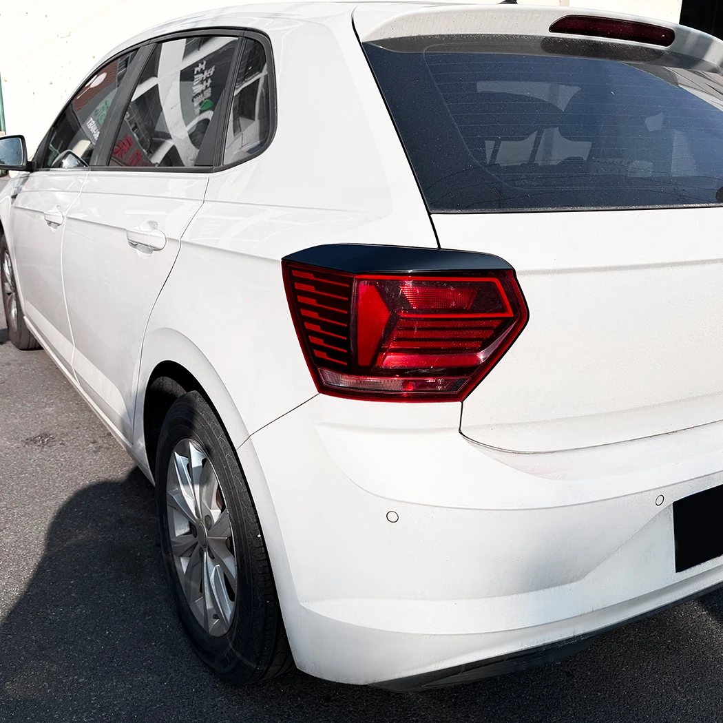 For Volkswagen Polo AW MK6 TSI TDI MPI GTI R-LINE 2017-2021 Pre-Facelift Rear Headlight Eyebrows Eyelid Lids Trim Cover Body Kit