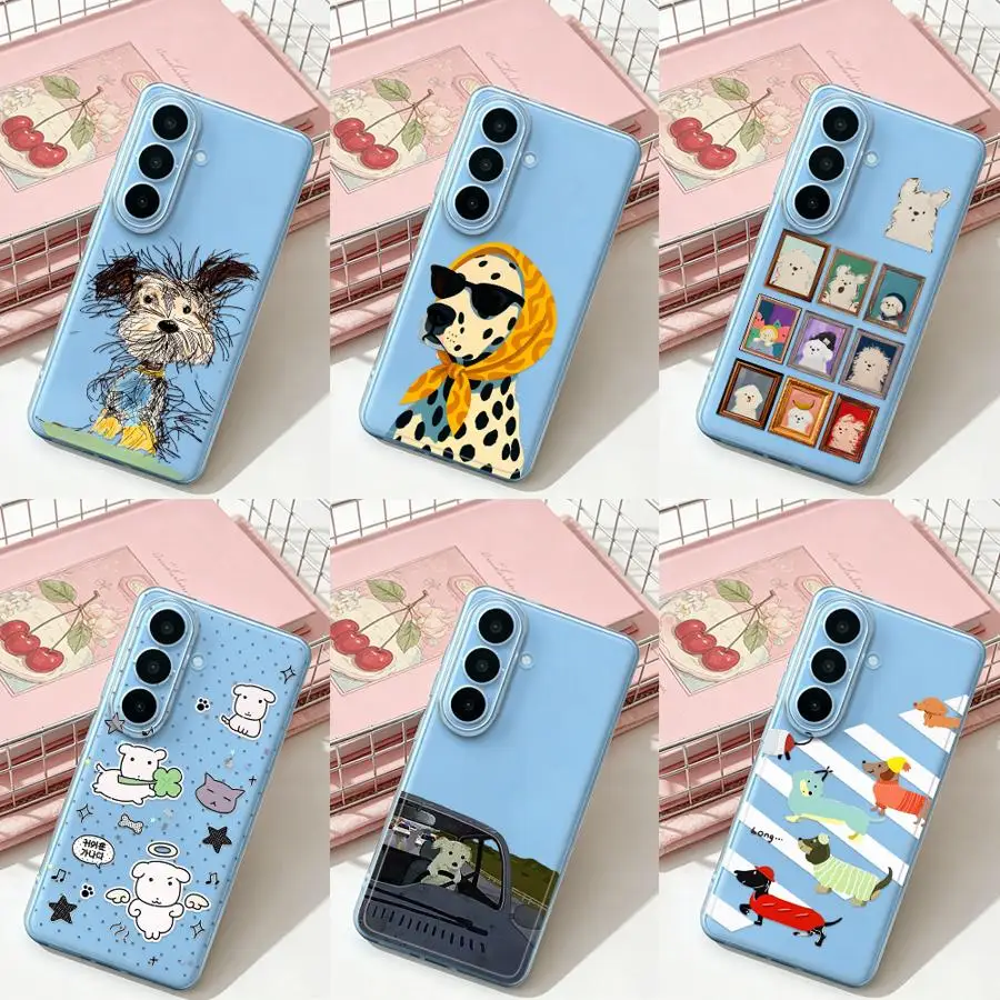 Cute Puppy Case for Samsung Galaxy A36 A13 A25 A57 A14 A16 A55 A23 A52 A31 A33 A52 A26 A24 Phone Cover A56 A27 A34 A35 A54 A15 